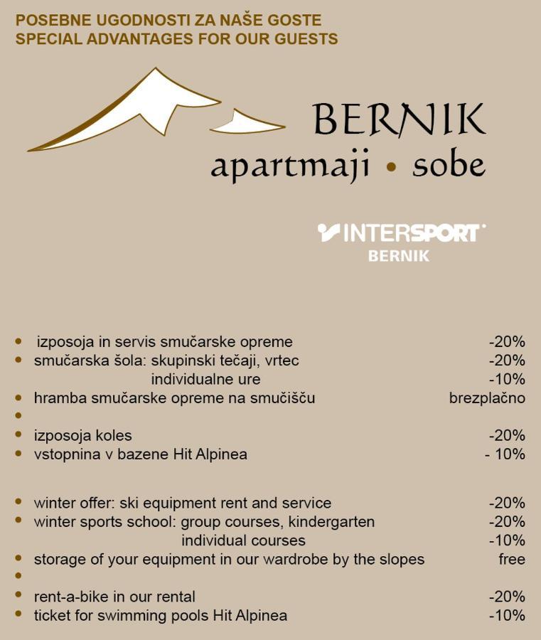 Apartment Bernik II Kranjska Gora Kültér fotó